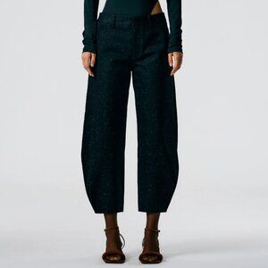 Tibi Luxe Tweedy Twill Brancusi Jean Black and white speckle Size 31